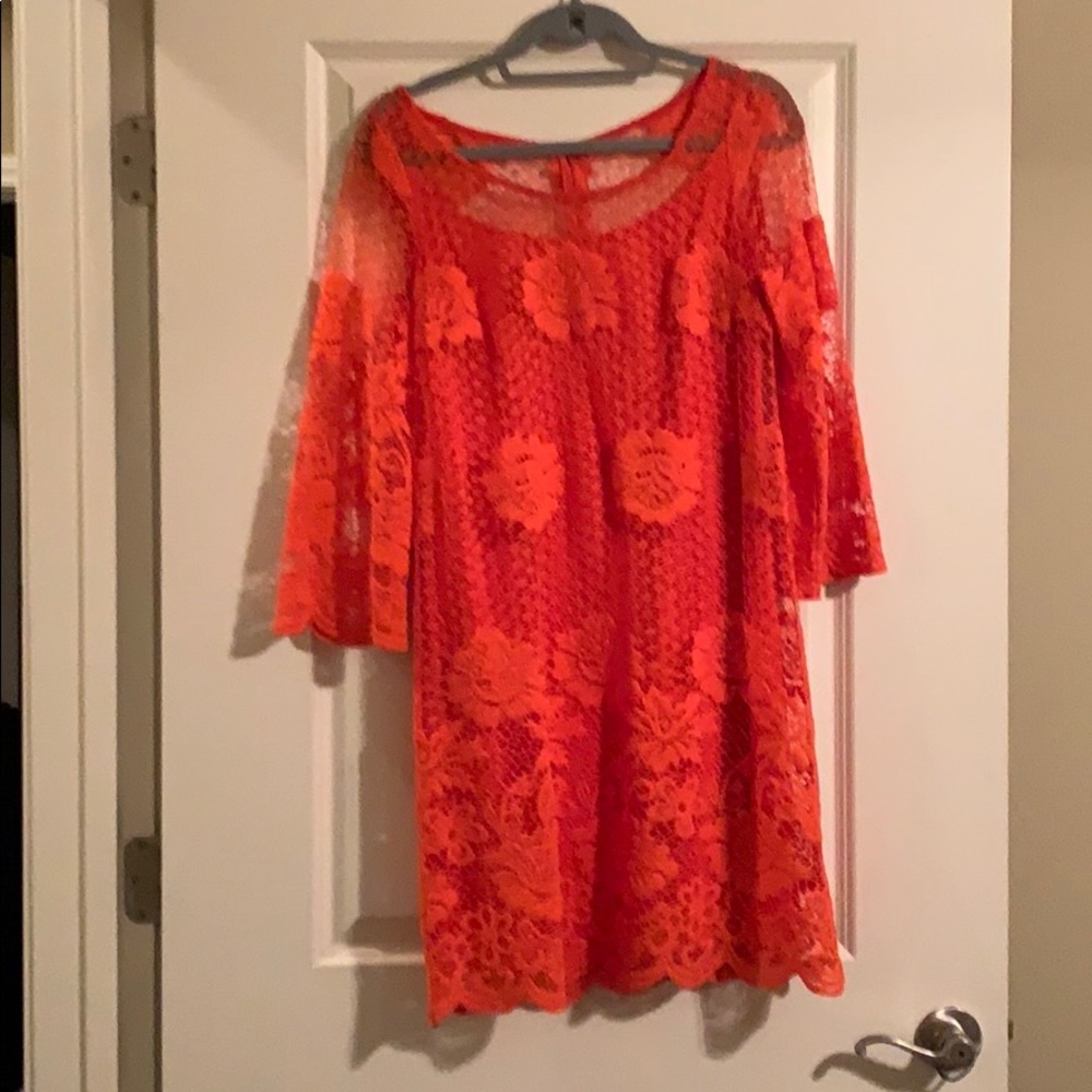 Orange Lace Dress